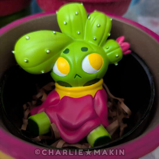Cactus Kiddo resin art toy (hand crafted art toy) ©CharlieMakinToys
