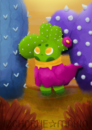 my original character &quot;Cactus Kid&quot; (digital) ©CharlieMakinToys