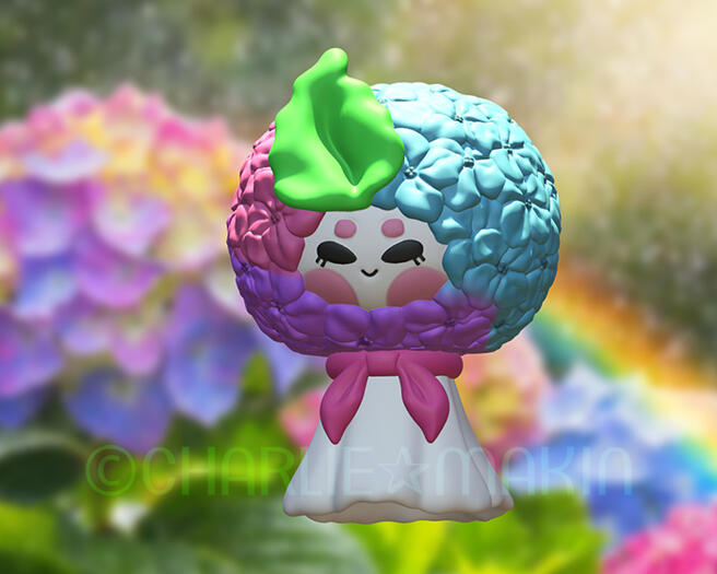 Teruteru Hanabana - 3D Modeled Digital Sculpt (original character design for art toy) ©CharlieMakinToys