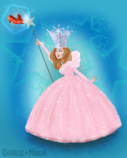 Glinda the Good Witch fanart (digital) ©CharlieMakin